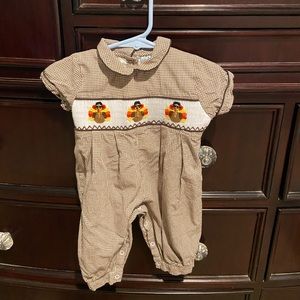 Baby 3M Smocked Thanksgiving Outfit